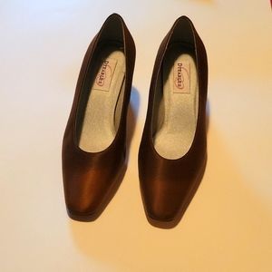 Brown Block Heel Shoes